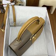 Hermes Kelly 25cm Epsom Leather Grey and Brown Bag - 2