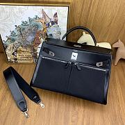 Hermes Kelly Lakis Black box bag - 40cm - 2