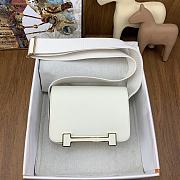 Hermès Mushroom Chèvre Leather Gold Finish Geta Sangle Bag - 20x14x7cm - 2