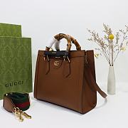 	 Gucci Diana 1991 Brown Tote - 27*24*11cm - 4