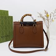 	 Gucci Diana 1991 Brown Tote - 27*24*11cm - 3