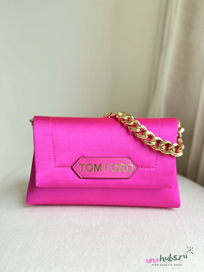 Tom Ford logo patch chain strap mini bag - 20*12*7cm - 1