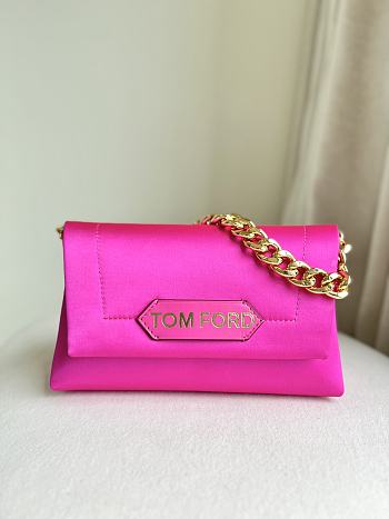 Tom Ford logo patch chain strap mini bag - 20*12*7cm