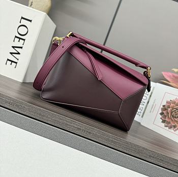 Loewe Puzzle Anagram Burgundy Bag - 24*10.5*16CM