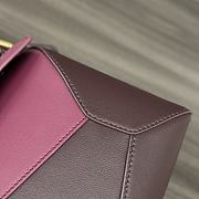 Loewe Puzzle Anagram Burgundy Bag - 24*10.5*16CM - 5