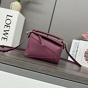 	 Loewe Mini Puzzle Anagram Burgundy Bag - 18*12.5*8cm - 1