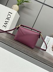 	 Loewe Mini Puzzle Anagram Burgundy Bag - 18*12.5*8cm - 4