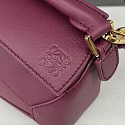 	 Loewe Mini Puzzle Anagram Burgundy Bag - 18*12.5*8cm - 2