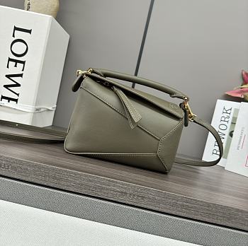 Loewe Mini Puzzle Anagram Dark Green Bag - 18*12.5*8cm