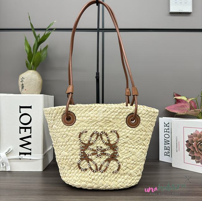 Loewe Anagram Basket Raffia Tote - 34*13*16.5CM - 1