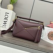 Loewe Puzzle template burgundy bag - 24*10.5*16CM - 4