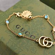 Gucci Gold and Blue Charm Bracelet - 5