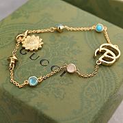 Gucci Gold and Blue Charm Bracelet - 2