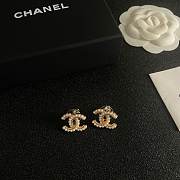 Chanel CC Gold Pearl Earrings - 2