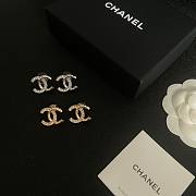 Chanel CC Logo With Diamond Earrings - 1