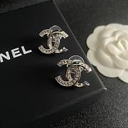 Chanel CC Logo With Diamond Earrings - 4