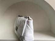 Chanel 19 handbag white leather in silver hardware 26cm - 6