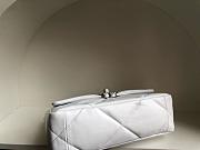 Chanel 19 handbag white leather in silver hardware 26cm - 4