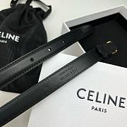 Celine Triomphe Logo Smooth Leather Black Color Gold Hardware 1.8cm - 6