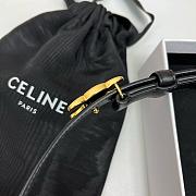 Celine Triomphe Logo Smooth Leather Black Color Gold Hardware 1.8cm - 3