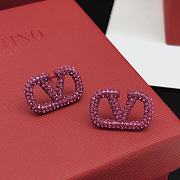 Valentino Garavani VLOGO Pink Strass Stud Earrings - 5