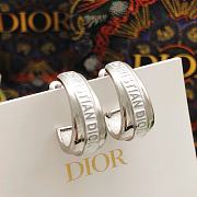 Dior Code Earrings Silver-Finish Metal and White Lacquer - 1