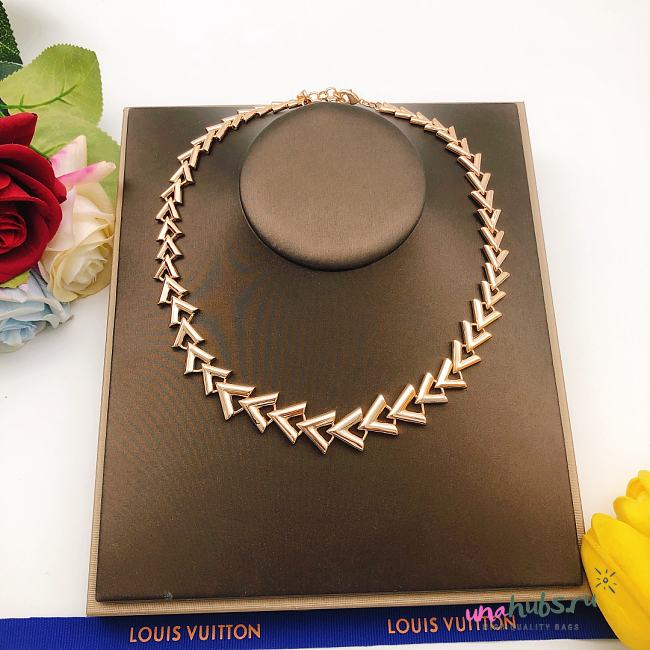 Louis Vuitton Lvision Chain Necklace Gold  - 1