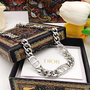 Dior CD Icon Thin Chain Link Bracelet Silver-Finish Brass - 6