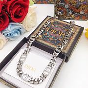 Dior CD Icon Thin Chain Link Bracelet Silver-Finish Brass - 4