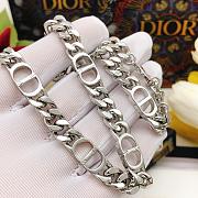 Dior CD Icon Thin Chain Link Bracelet Silver-Finish Brass - 2