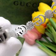 Gucci Silver GG Logo Bracelet - 2