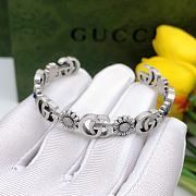 Gucci Silver GG Logo Bracelet - 4