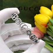 Gucci Silver GG Logo Bracelet - 6