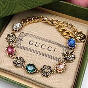 Gucci Interlocking G Floral and Crystal Bracelet - 1