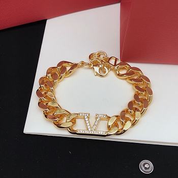 Valentino Vlogo Big Gold Chain Bracelet