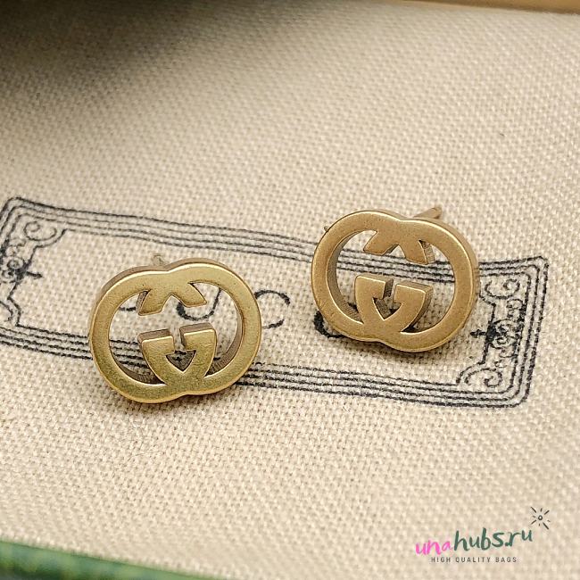 Gucci GG Stud Gold Earrings - 1