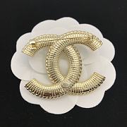 Chanel Brooch CC strass perles - 6