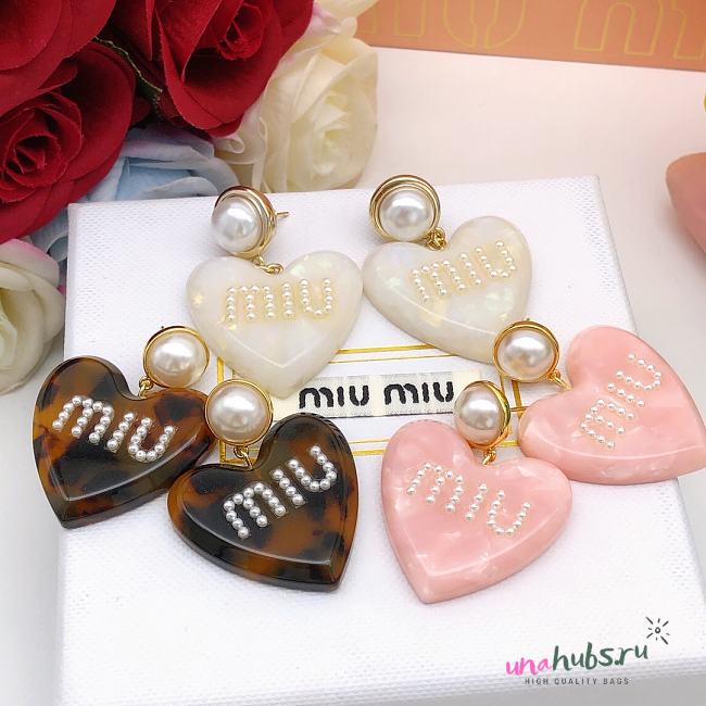 Miu Miu Heart Earrings - 1