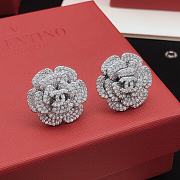 Chanel Stud Crystal Flower Earrings - 6