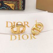 Dior CD Logo Gold Earrings - 5