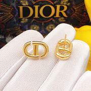 Dior CD Logo Gold Earrings - 2