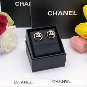 CHANEL EARRINGS logo cc & black resin - 6