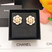 Chanel Flower White Earrings - 1