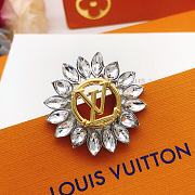 Louis Vuitton Gold and Crystal Brooch - 6