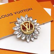 Louis Vuitton Gold and Crystal Brooch - 4