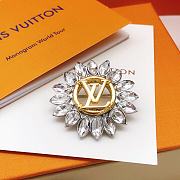 Louis Vuitton Gold and Crystal Brooch - 2