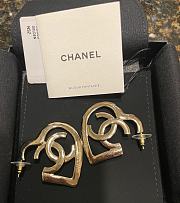 Chanel Gold Heart Earrings  - 1