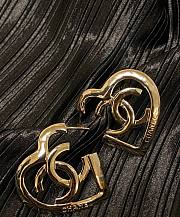 Chanel Gold Heart Earrings  - 2