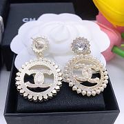 Chanel Round Pearl Gold Earrings - 6