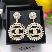 Chanel Round Pearl Gold Earrings - 4